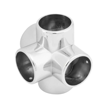 Narożnik pięciokierunkowy Ø25 chrom AC987-0-CHR