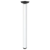 Noga meblowa 82cm stalowa regulowana górne mocowanie kolor biały okrągła AC282-B-820-BIA