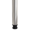 Noga meblowa 71cm stalowa regulowana odlew górne mocowanie INOX okrągła AC282-D-710-INX