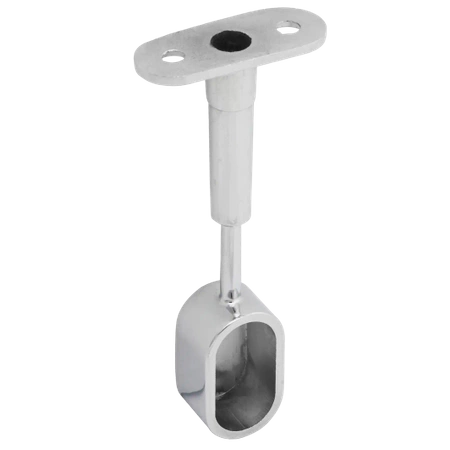 Uchwyt dystansowy z regulacją do drążka owalnego 30x15  końcowy chrom AC935-A-CHR