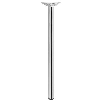 Noga meblowa 110cm stalowa regulowana odlew górne mocowanie chrom okrągła AC282-F-1100-CHR
