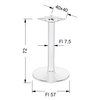 Podstawa stołu SLNY-B006-72-58-CZA okrągła wysokość 72cm, średnica 58cm czarny