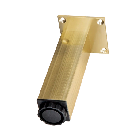 Nóżka meblowa 15cm aluminiowa regulowana złota kwadratowa AC253-B-ZLO
