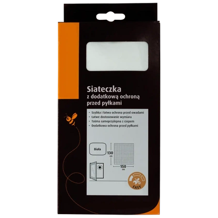 Moskitiera  okienna na rzep anty pyłki BASIC 130x150cm MS0RZ-130-150-PYL
