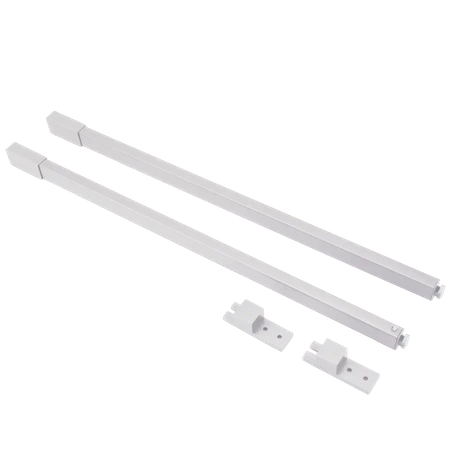 Reling z mocowaniem, L=500, biały SB201-0-500-BIA