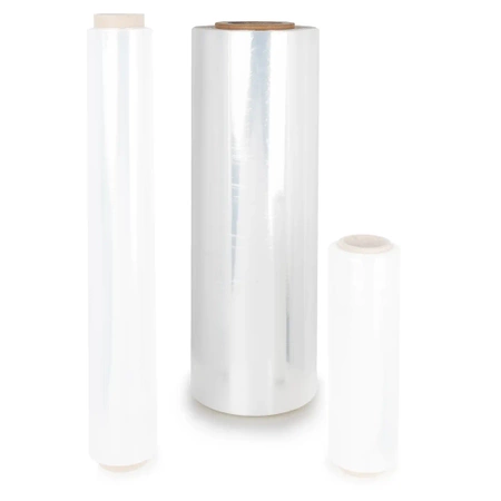 Folia Stretch maszynowa rozciągliwość 150% grubość 23mik 500mm, 7,4kg/ 9kg transparentna FM-50-TRA