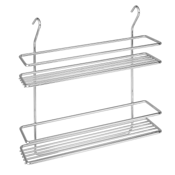 Półka metalowa łazienkowa kuchenna podwójna chrom AC318-R-CHR wyprzedaż