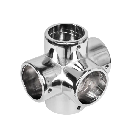 Narożnik pięciokierunkowy Ø25 chrom AC987-0-CHR