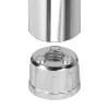 Wkładka z gwintem M-8 (metal)  do drążka Ø25 chrom do montażu stopek, kółek i półek  AC511-F-CHR