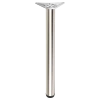 Noga meblowa 71cm stalowa regulowana odlew górne mocowanie INOX okrągła AC282-D-710-INX