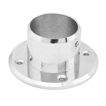 Końcówka  rozeta wysoka mocująca drążek słupek Ø32 chrom AC610-A-CHR stal