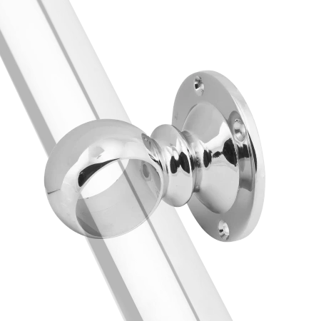 Uchwyt dystansowy krótki Ø25 przelotowy chrom AC992-0-CHR