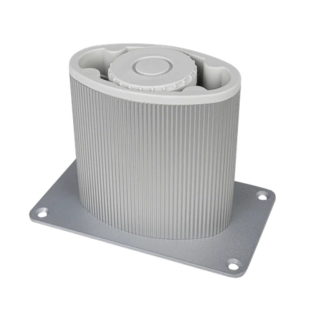 Noga/nóżka meblowa ryflowana 10cm szara AC280-A-ALU