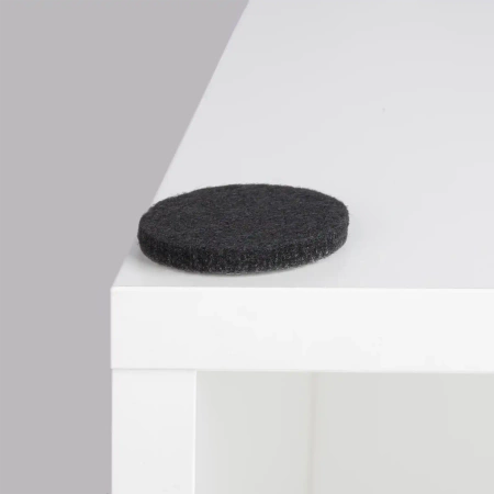 Podkładki filcowe samoprzylepne czarne okrągłe Ø45mm 6szt PREMIUM PF001-0-045-CZA