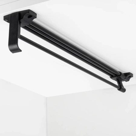 Wieszak wysuwany 50cm na ubrania do szafy czarny AC221-I-CZA