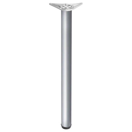 Noga meblowa 82cm stalowa regulowana odlew górne mocowanie kolor aluminium okrągła AC282-E-820-ALU
