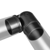 Łącznik przegubowy poręczy balustrady Ø42.4 27x27 stal nierdzewna Prevent  czarny PR732-0-CZA