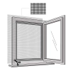 Moskitiera na rzep BASIC 130x150cm czarna MS0RZ-130-150-CZA