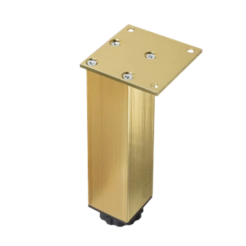 Nóżka meblowa 15cm aluminiowa regulowana złota kwadratowa AC253-B-ZLO