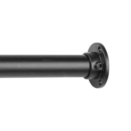 Drążek meblowy okrągły 25mm zestaw z mocowaniami A, L=100 cm, czarny AC500-510-A-100-CZA