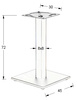 Podstawa stołu SLSH-2011-72-45-ALU kwadrat wysokość 72cm, podstawa 45x45cm kolor aluminium