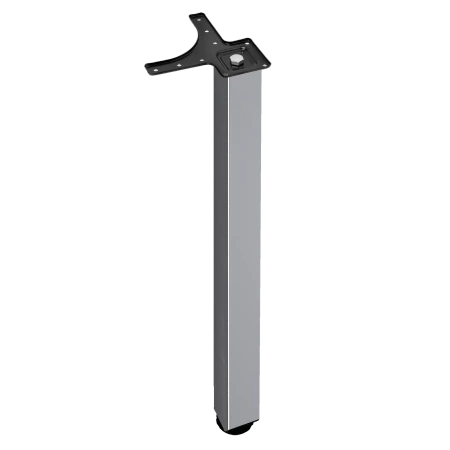 Noga meblowa stołowa kwadratowa 50x50 82cm górne mocowanie aluminium AC282-L-820-ALU
