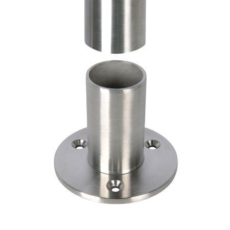 Mocowanie słupka balustrady Ø42.4 H=70 stal nierdzewna Prevent  PR746-0-INX