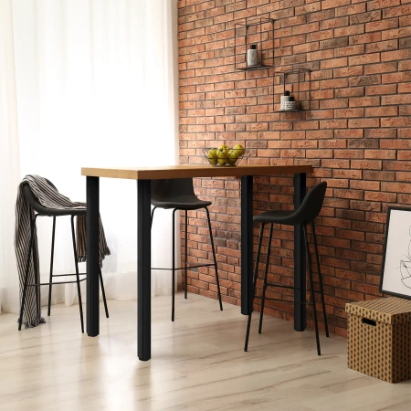 Noga meblowa stołowa kwadratowa 50x50 110cm górne mocowanie czarna AC282-M-1100-CZA