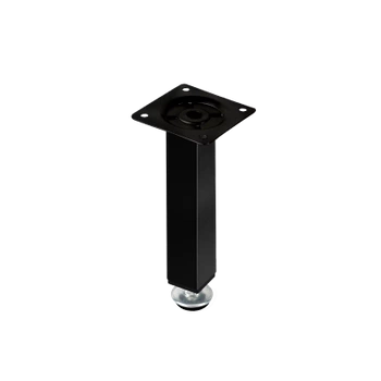 Nóżka meblowa 15cm stalowa regulowana czarna kwadratowa AC269-B-CZA