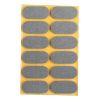 Podkładki filcowe samoprzylepne szare owalne 20x44 12szt PREMIUM PF001-2-020-044-SZA