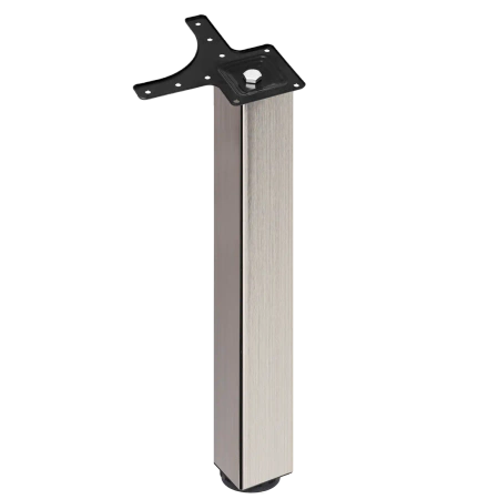 Noga meblowa gruba stołowa kwadratowa 60x60 71cm górne mocowanie INOX AC282-N-710-INX