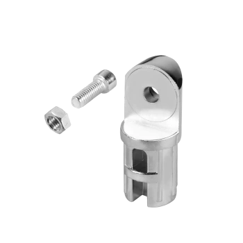 Połowa złącza zawiasowego do drążka Ø25 chrom AC545-0-CHR