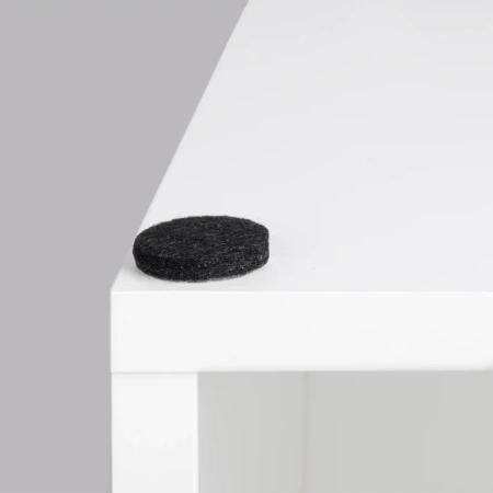Podkładki filcowe samoprzylepne czarne okrągłe Ø28mm 12szt PREMIUM PF001-0-028-CZA