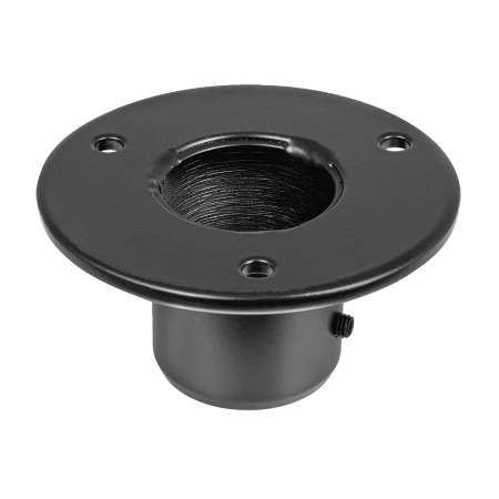 Końcówka rozeta wysoka mocująca drążek słupek Ø32 czarna AC610-A-CZA stal