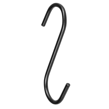 Wieszak haczyk czarny na drążek 25mm AC506-0-CZA