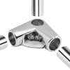 Złącze dwuramienne z półką Ø25 chrom TR580-0-CHR