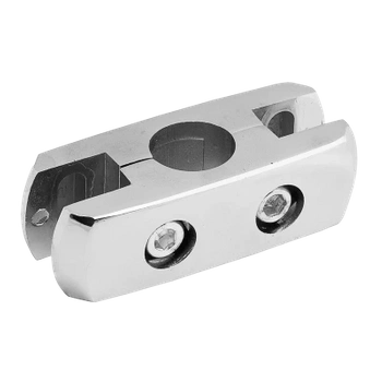 Złącze podwójne płaskie na drążek Ø25 chrom TR551-A-CHR do montażu ścianek i blatów