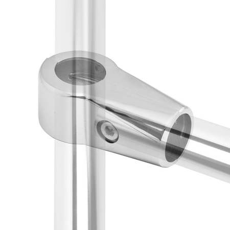 Złącze jednoramienne  grube do drążka Ø25 chrom TR560-0-CHR