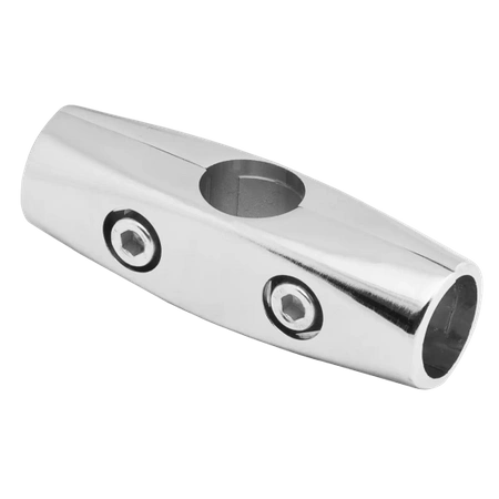 Złącze dwuramienne proste do drążka Ø25 chrom TR578-0-CHR