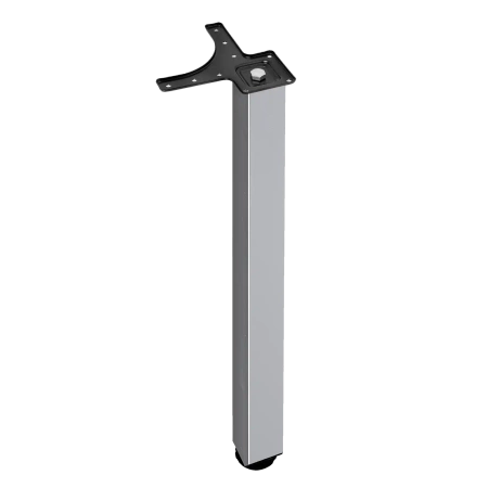 Noga meblowa stołowa kwadratowa 50x50 71cm górne mocowanie kolor ALU AC282-K-710-ALU