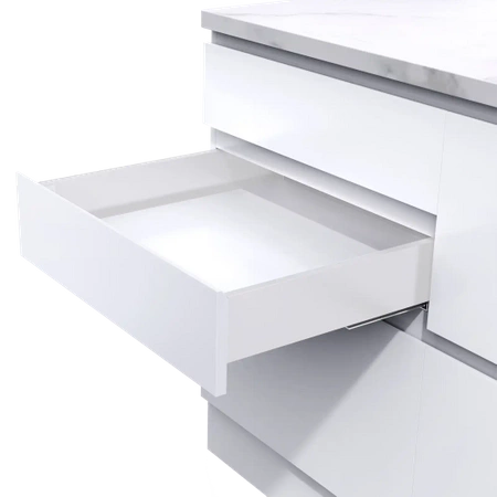 Szuflada SLIM, L=450, H=84, biała 40kg SB084-0-450-BIA