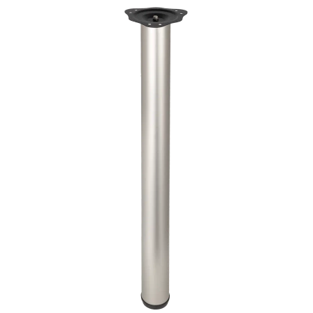 Noga meblowa 82cm stalowa regulowana górne mocowanie satyna okrągła AC282-B-820-SAT