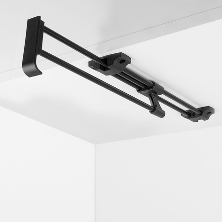 Wieszak wysuwany 30cm na ubrania do szafy czarny AC221-E-CZA