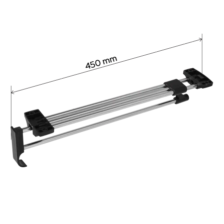 Wieszak wysuwany 45cm na ubrania do szafy chrom AC221-H-CHR