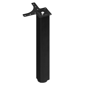 Noga meblowa gruba stołowa kwadratowa 60x60 71cm górne mocowanie czarna AC282-N-710-CZA