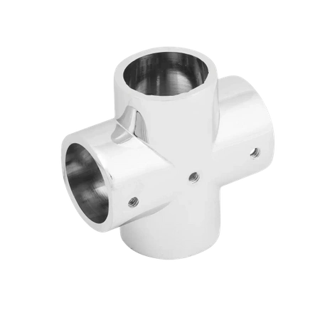 Narożnik czterokierunkowy Ø25 chrom AC985-0-CHR