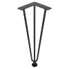 Nóżka meblowa 44cm stalowa regulowana potrójna loft czarna AC289-F-CZA