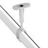 Uchwyt dystansowy z regulacją do drążka owalnego 30x15 przelotowy chrom AC935-0-CHR