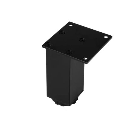 Nóżka meblowa 10cm aluminiowa regulowana czarna kwadratowa AC253-A-CZA