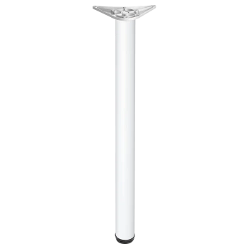 Noga meblowa 82cm stalowa regulowana odlew górne mocowanie biała okrągła AC282-E-820-BIA